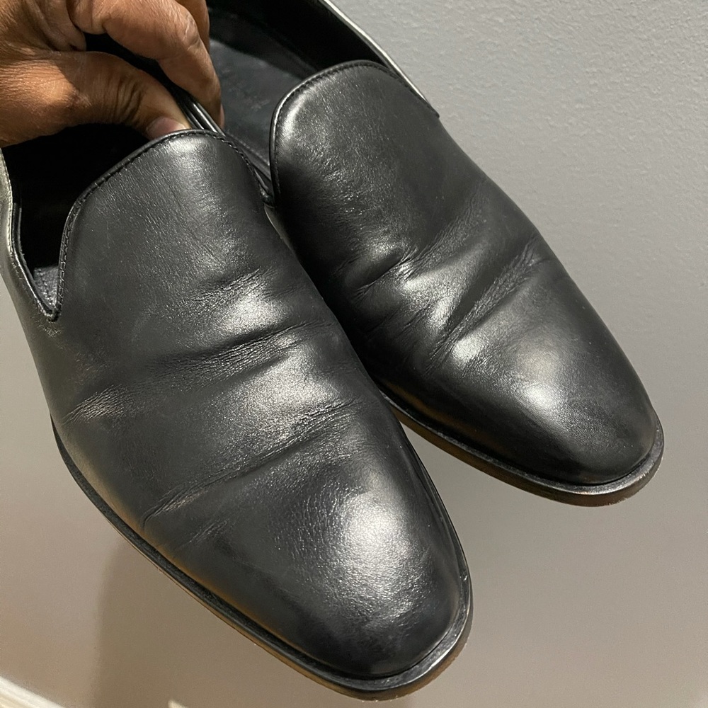 Barney’s New York Slip on Black Sz 11 M - Picture 11 of 11